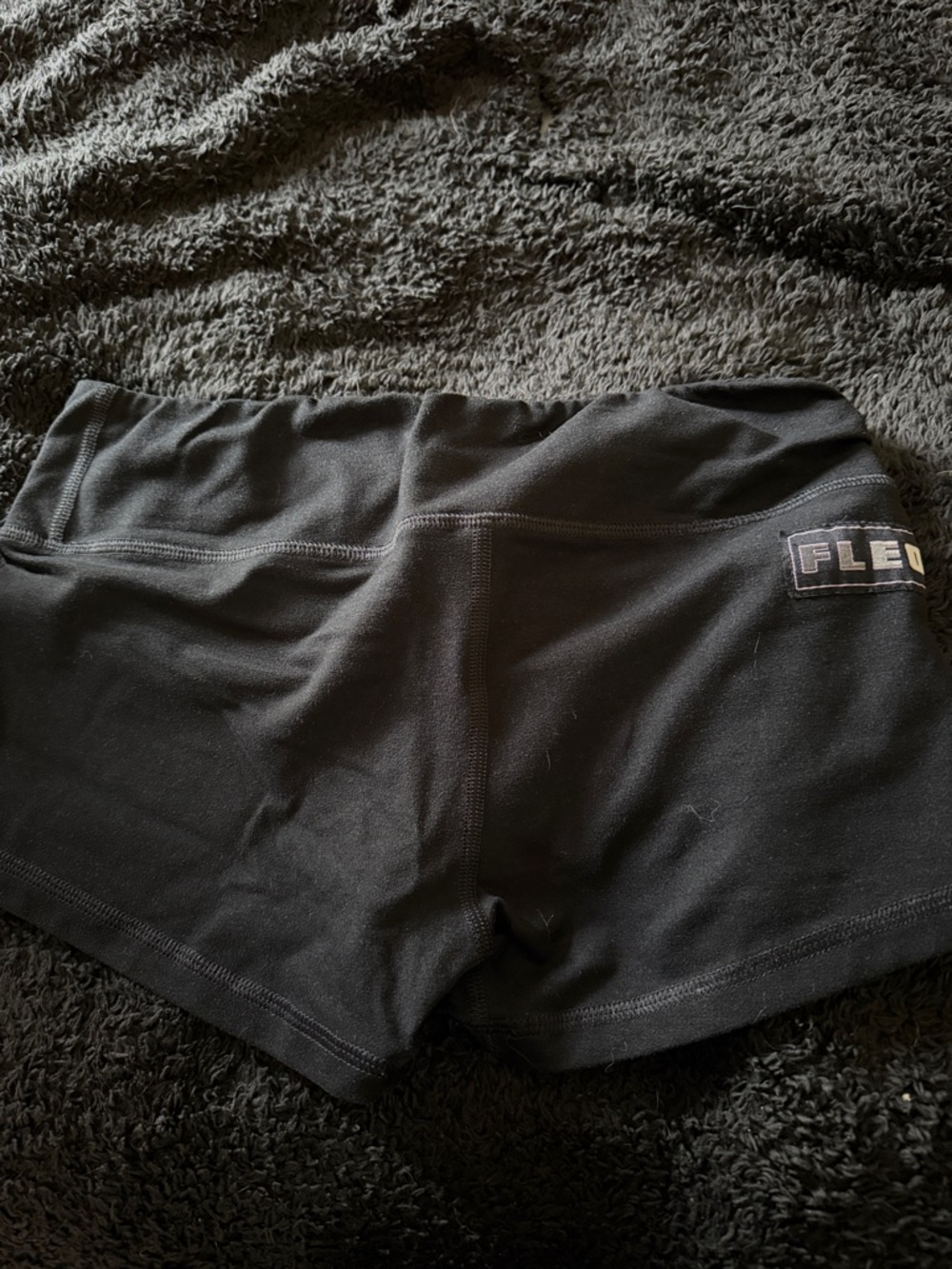 Fleo Black Performance Booty Shorts